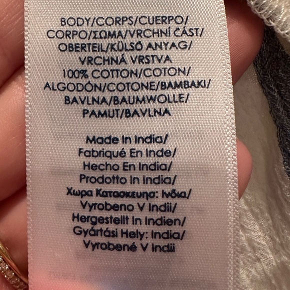 Chaps Women's White Striped Cotton Blouse Size Medium Lightweight Summer - Picture 5 of 7